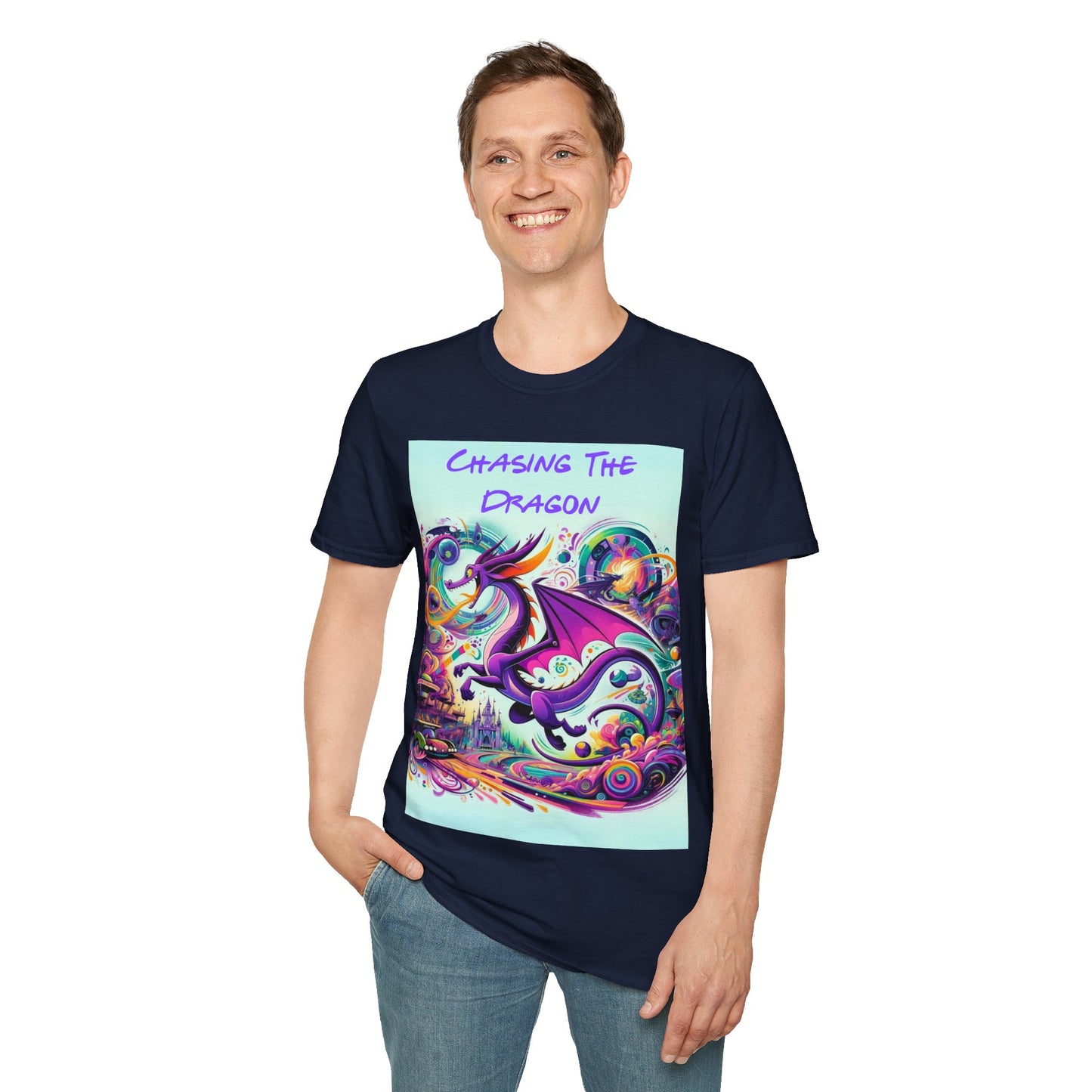 Make It Magical: "Chase the Dragon" Unisex Fantasy T-Shirt